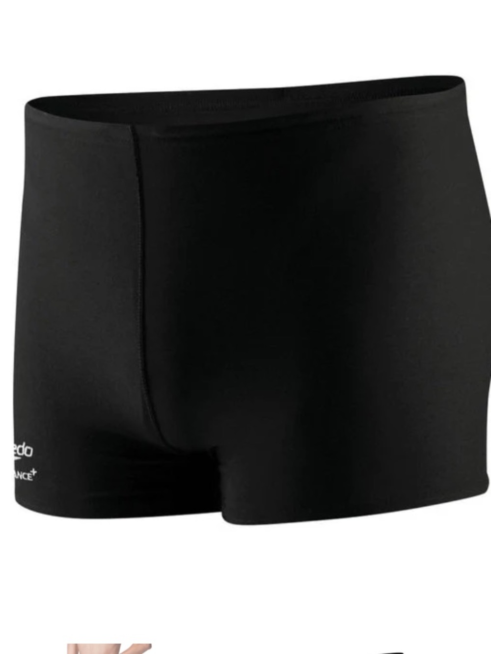 Speedo Endurance+ Solid Square Leg, Black, Size 34, NWT